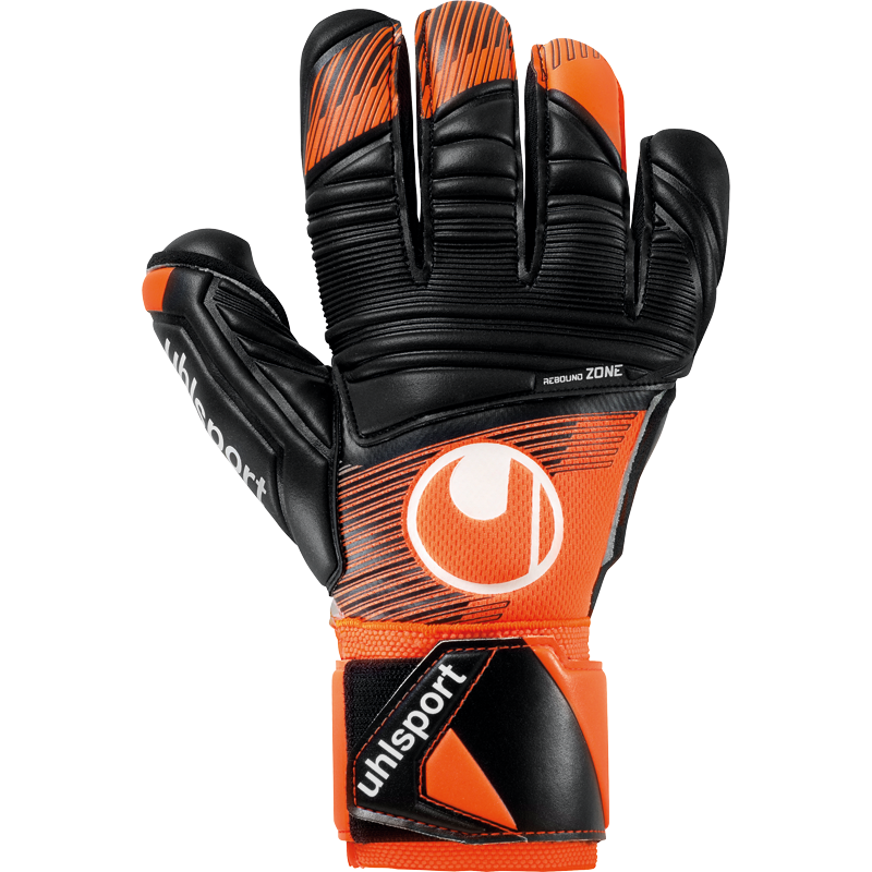 Uhlsport Super Resist+ HN Zwart/Oranje - Keepershandschoenen - Maat 4