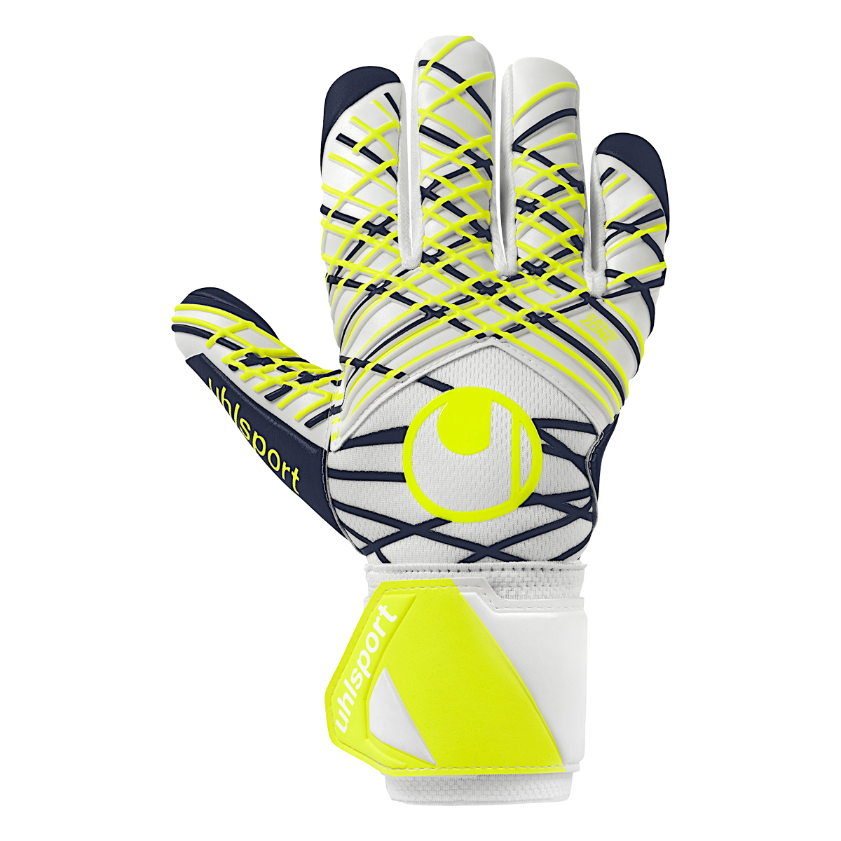 Uhlsport Absolutgrip HN Pro JR White Black Fluo Yellow - Keepershandschoenen - Maat 4